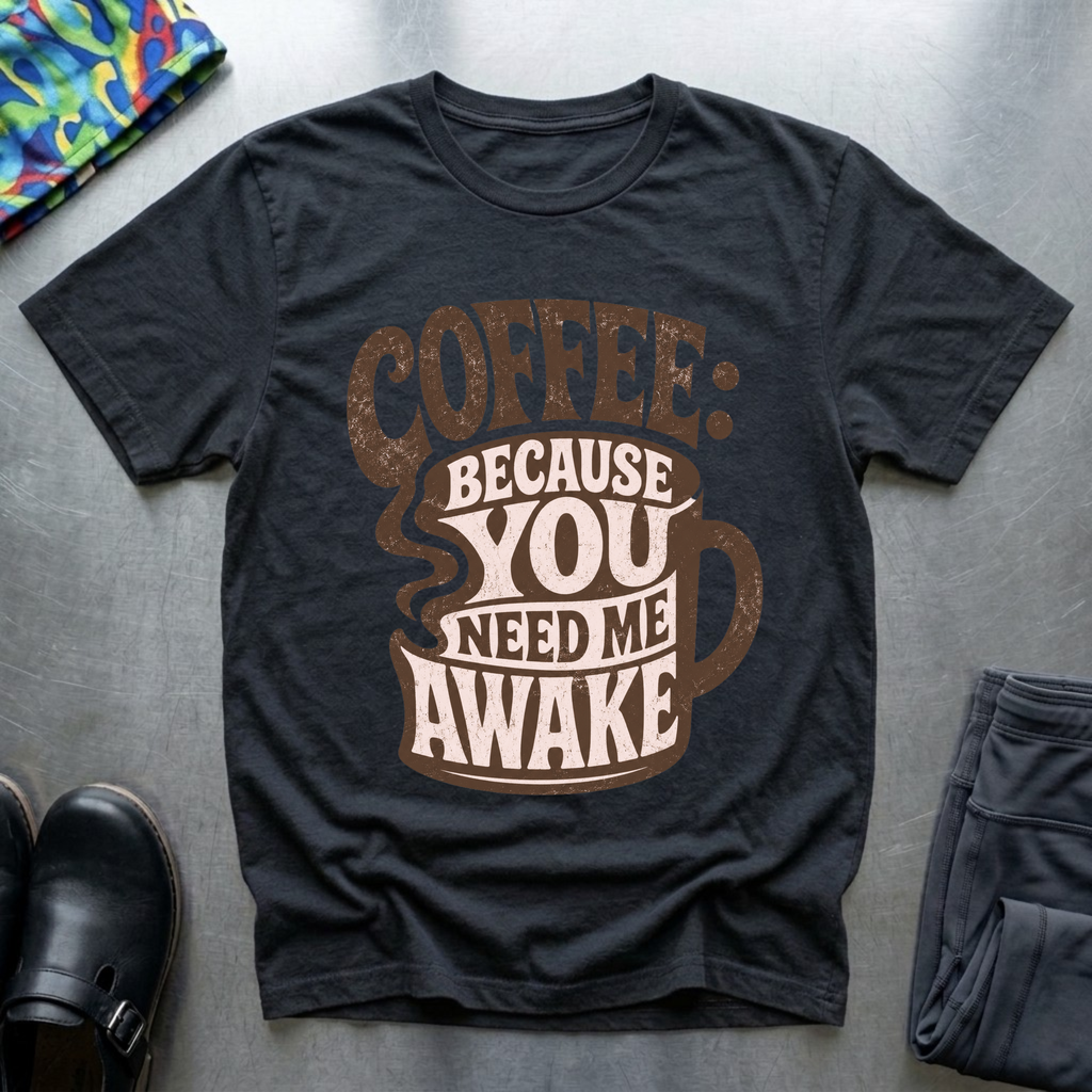 Coffee: Because You Need Me Awake T-Shirt