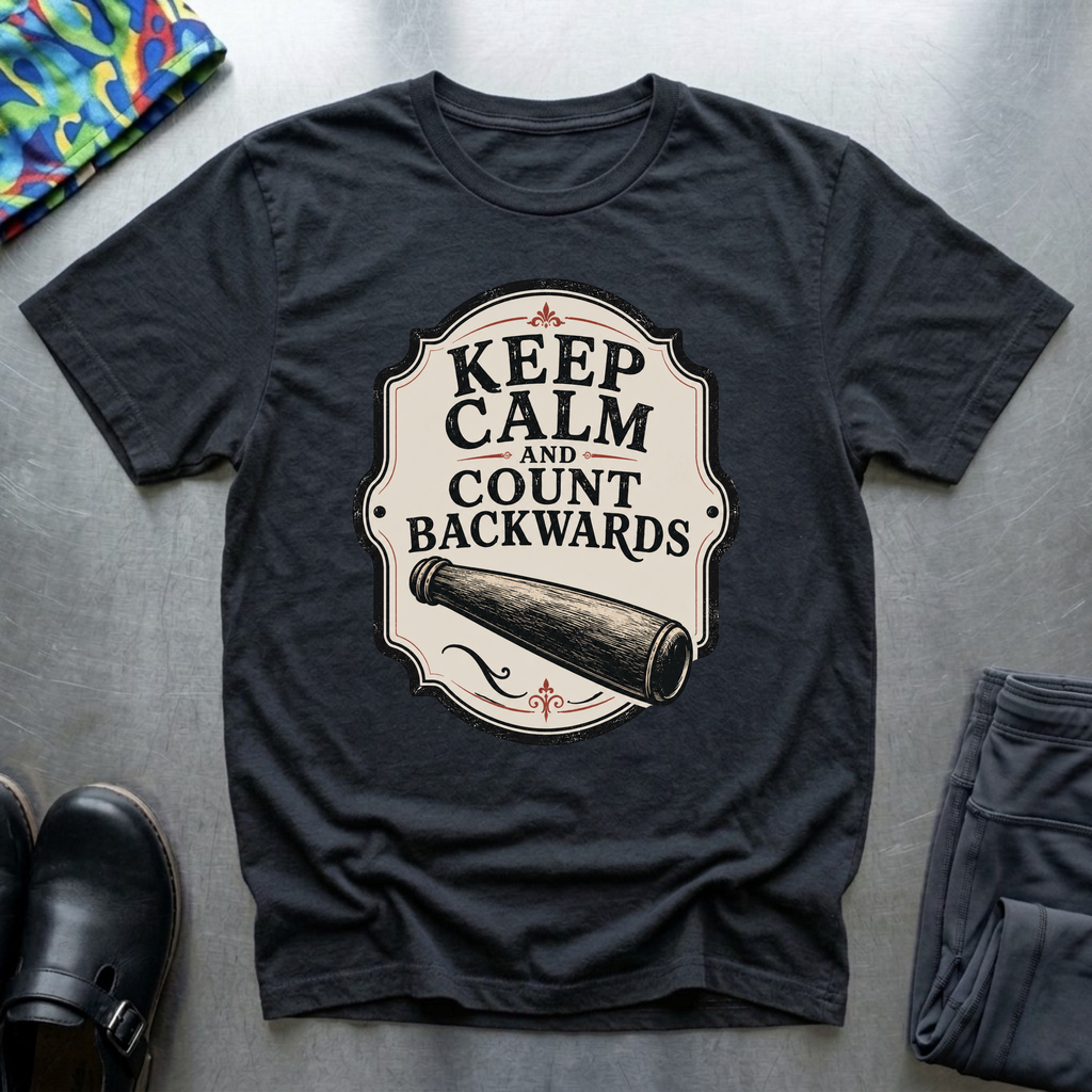 Keep Calm and Count Backwards T-Shirt