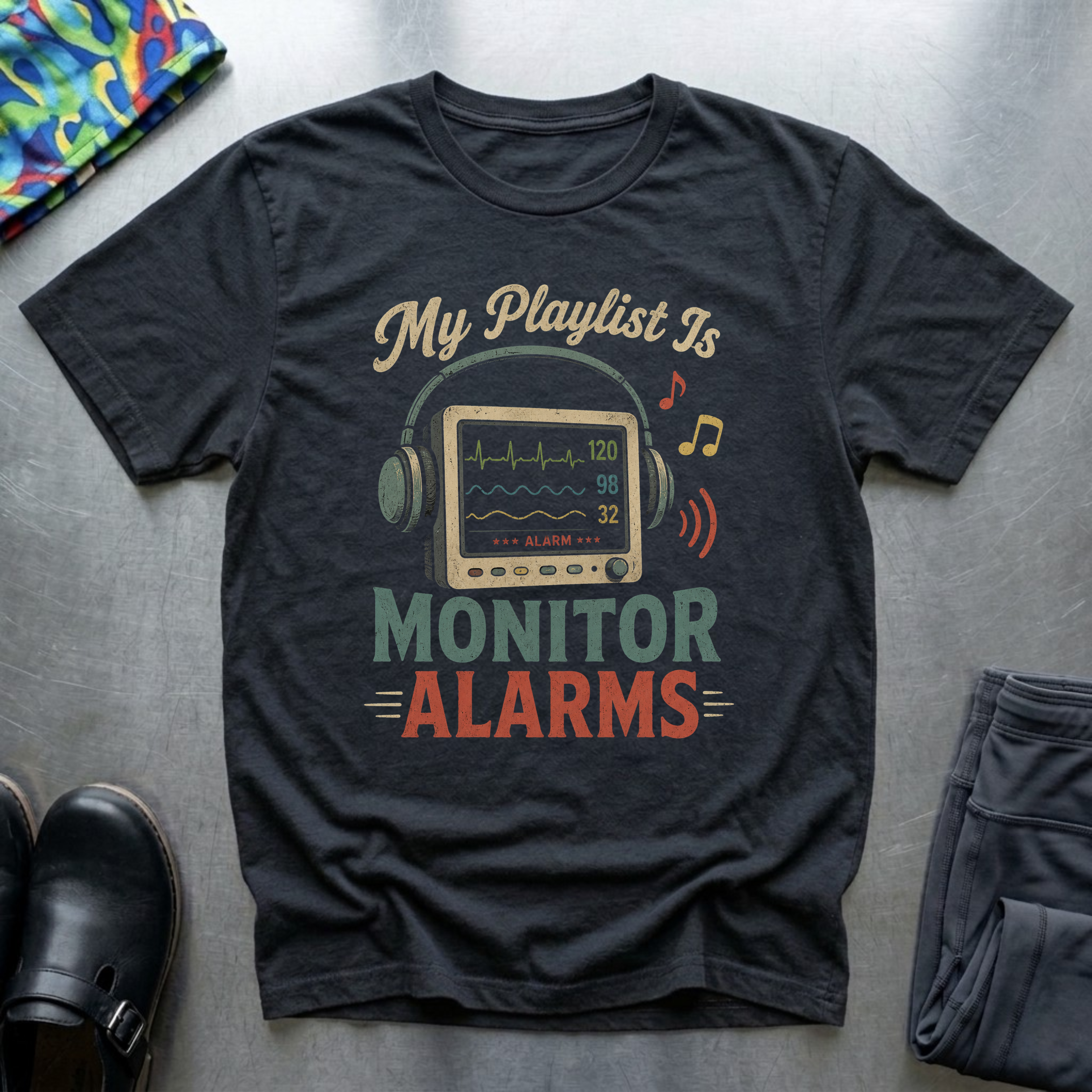 My Playlist is Monitor Alarms T-Shirt