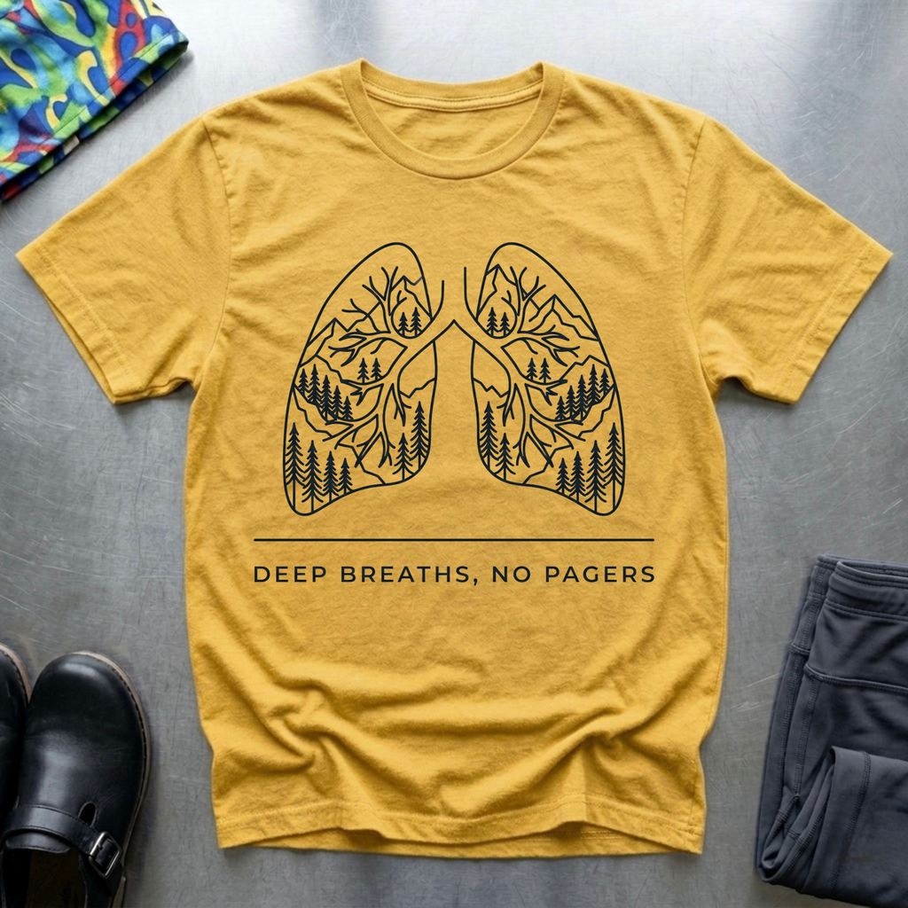 Deep Breaths, No Pagers T-Shirt