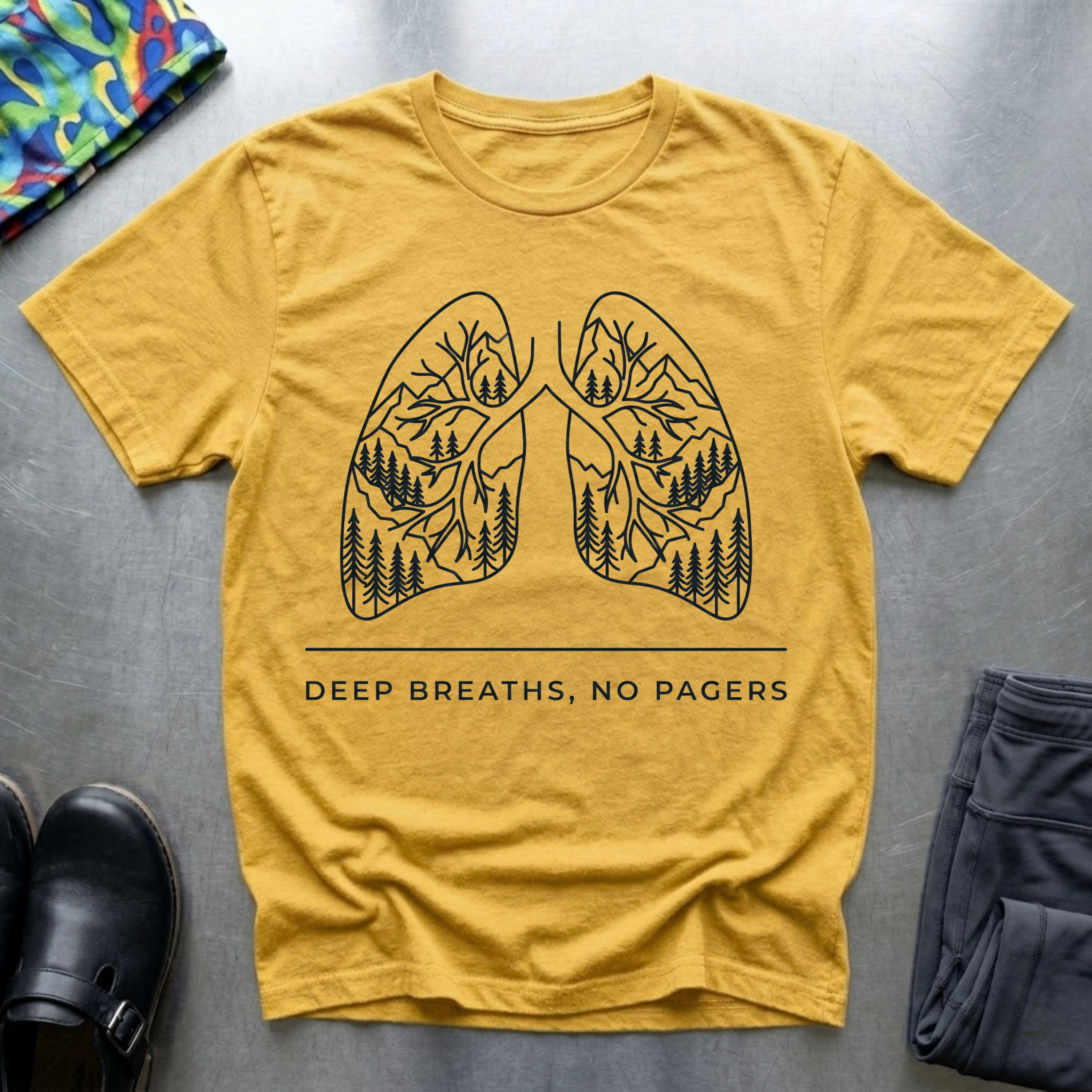 Deep Breaths, No Pagers T-Shirt