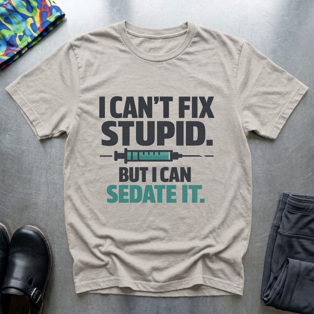 I can’t fix stupid, but I can sedate it T-Shirt