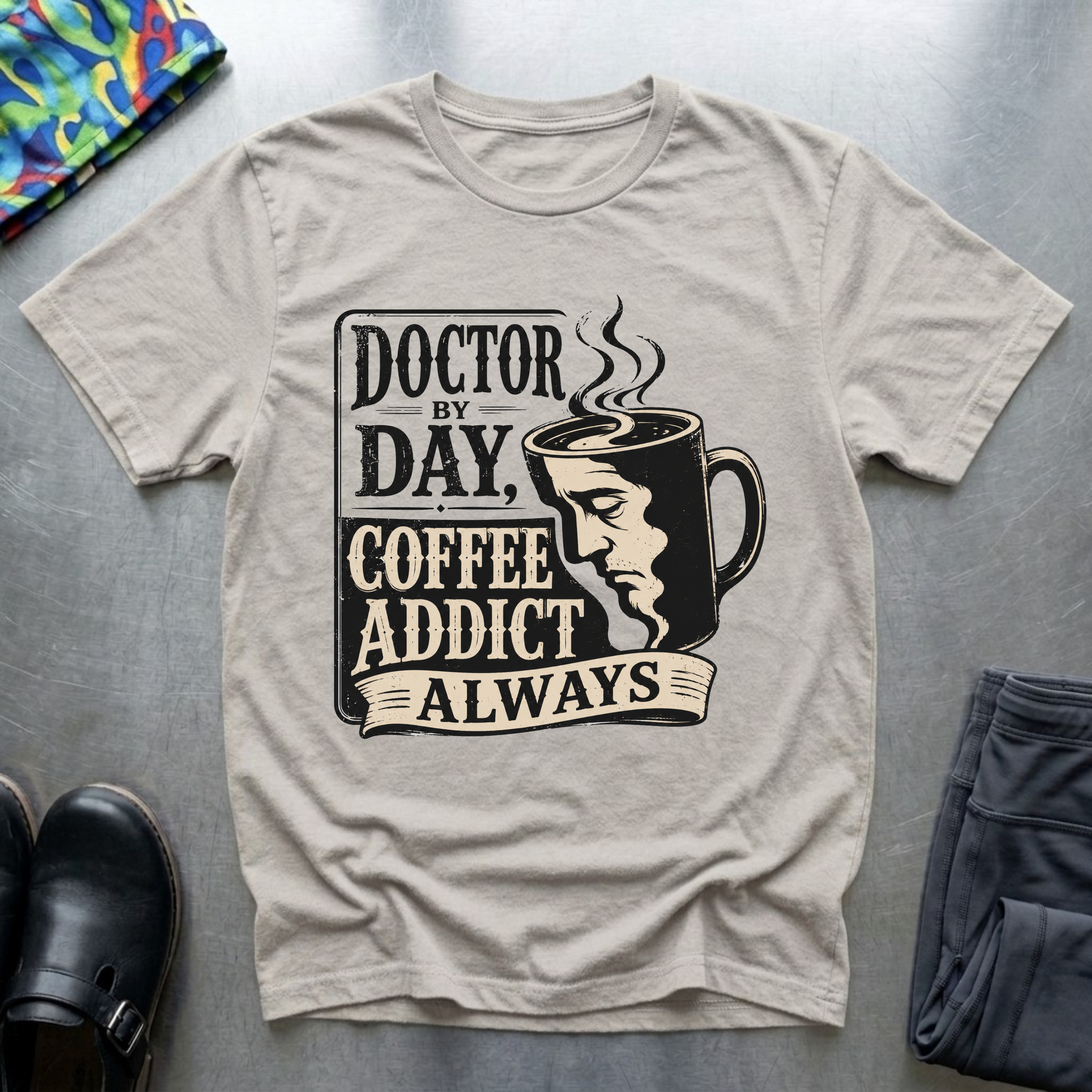 Doctor By Day, Coffee Addict Always T-Shirt