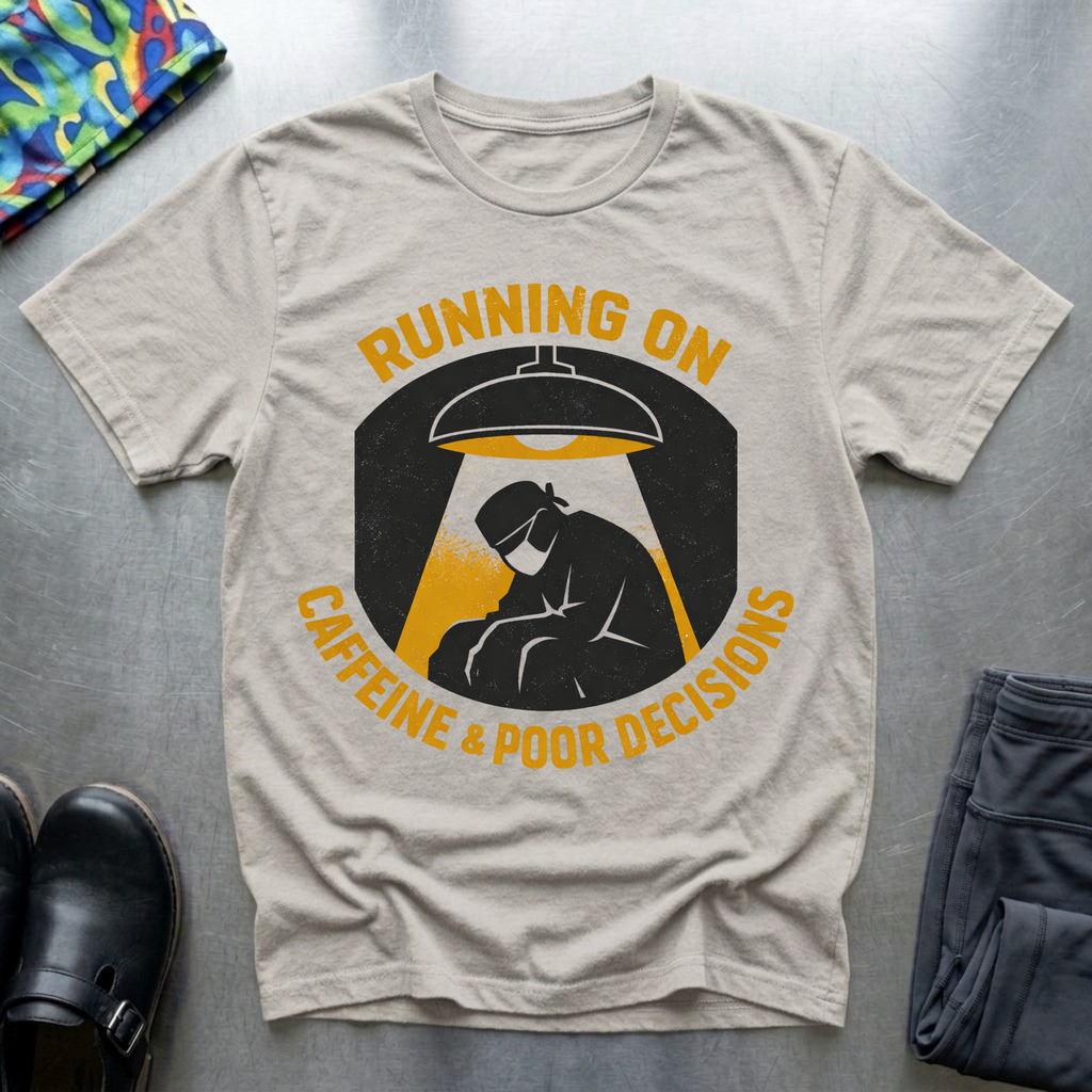 Running On Caffeine And Poor Decisions T-Shirt