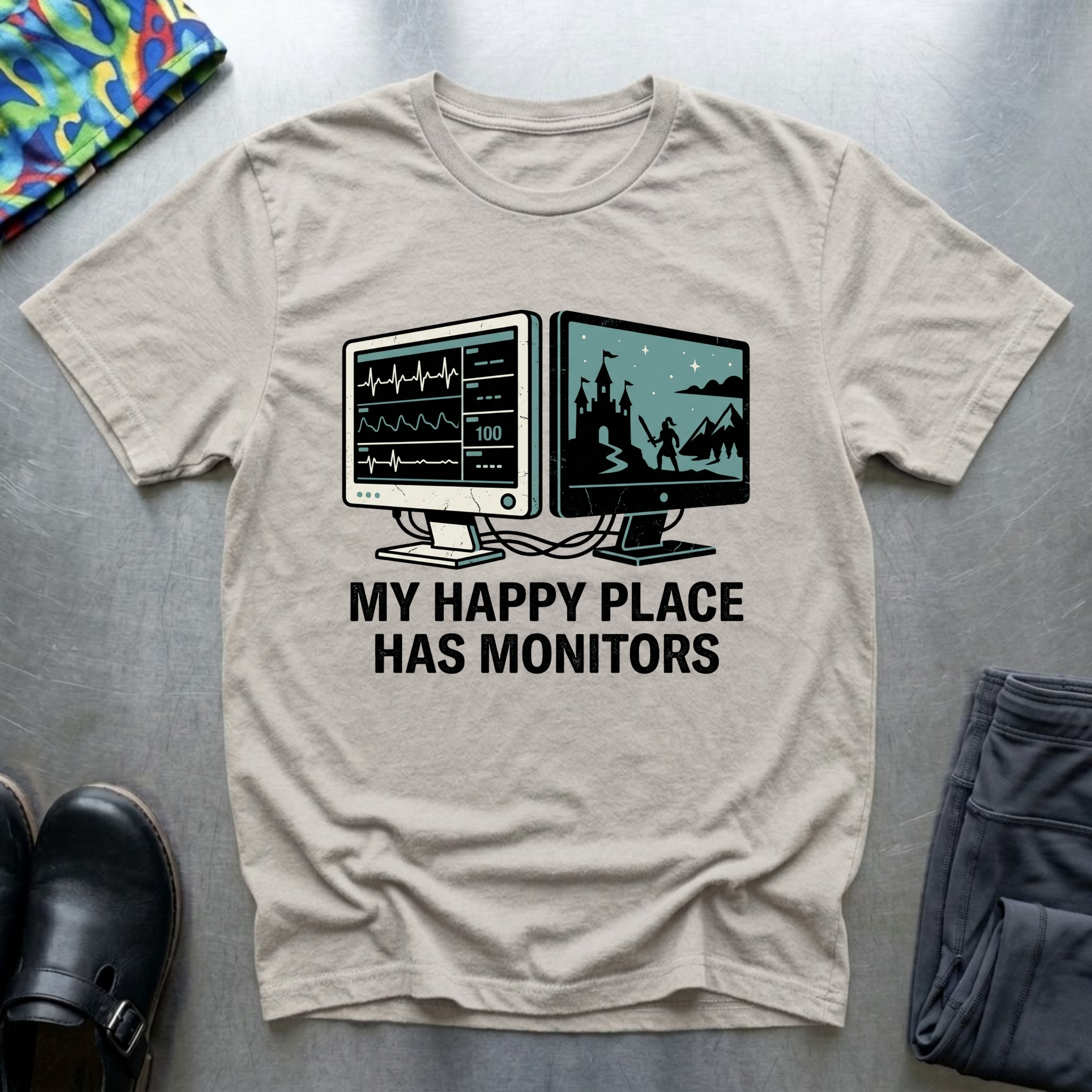 My Happy Place Has Monitors T-Shirt