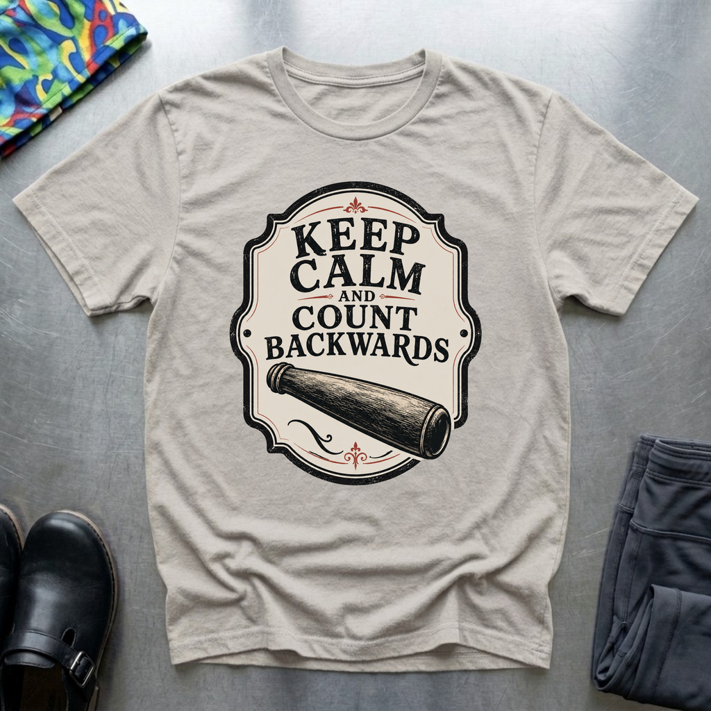 Keep Calm and Count Backwards T-Shirt