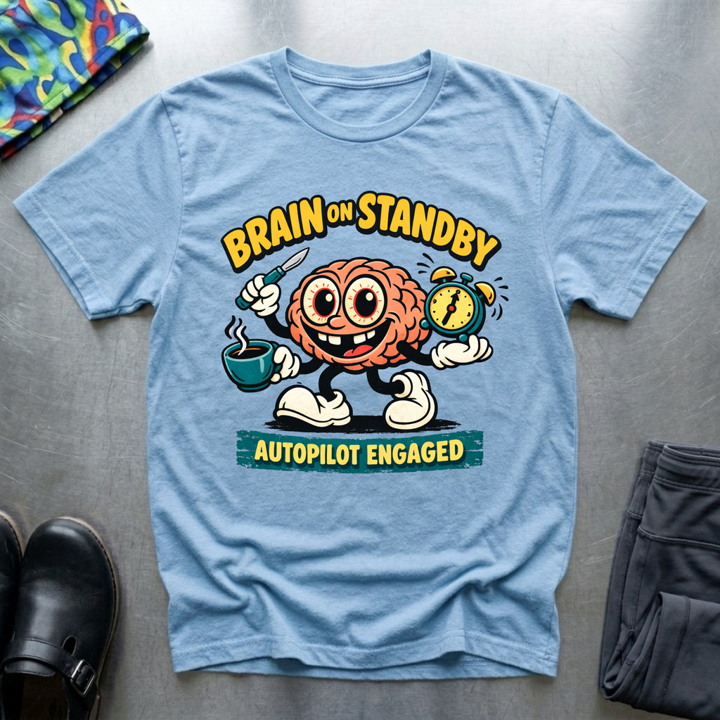 Brain on standby, autopilot engaged T-Shirt