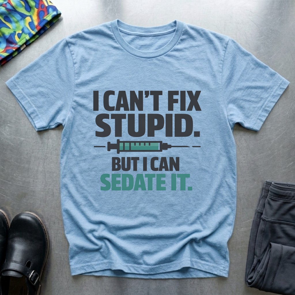I can’t fix stupid, but I can sedate it T-Shirt