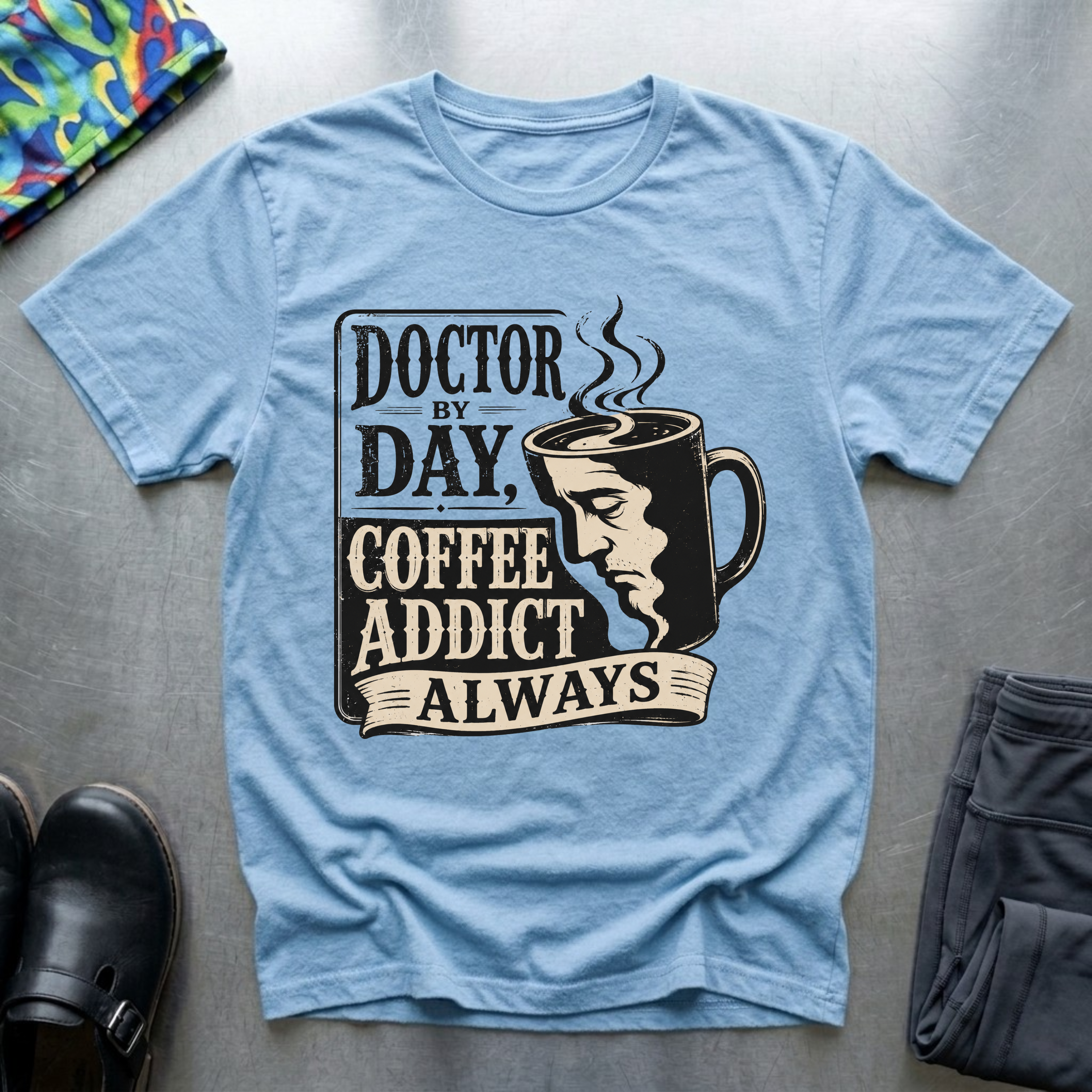 Doctor By Day, Coffee Addict Always T-Shirt