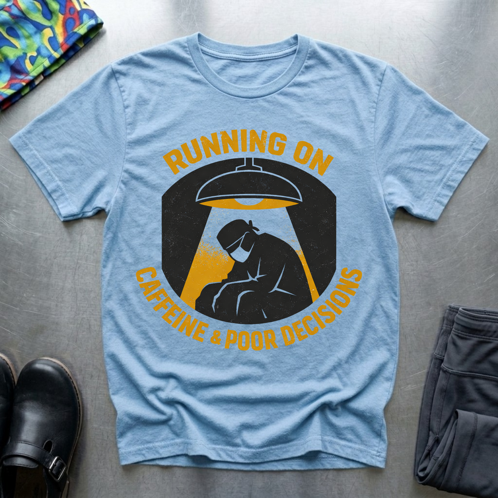 Running On Caffeine And Poor Decisions T-Shirt