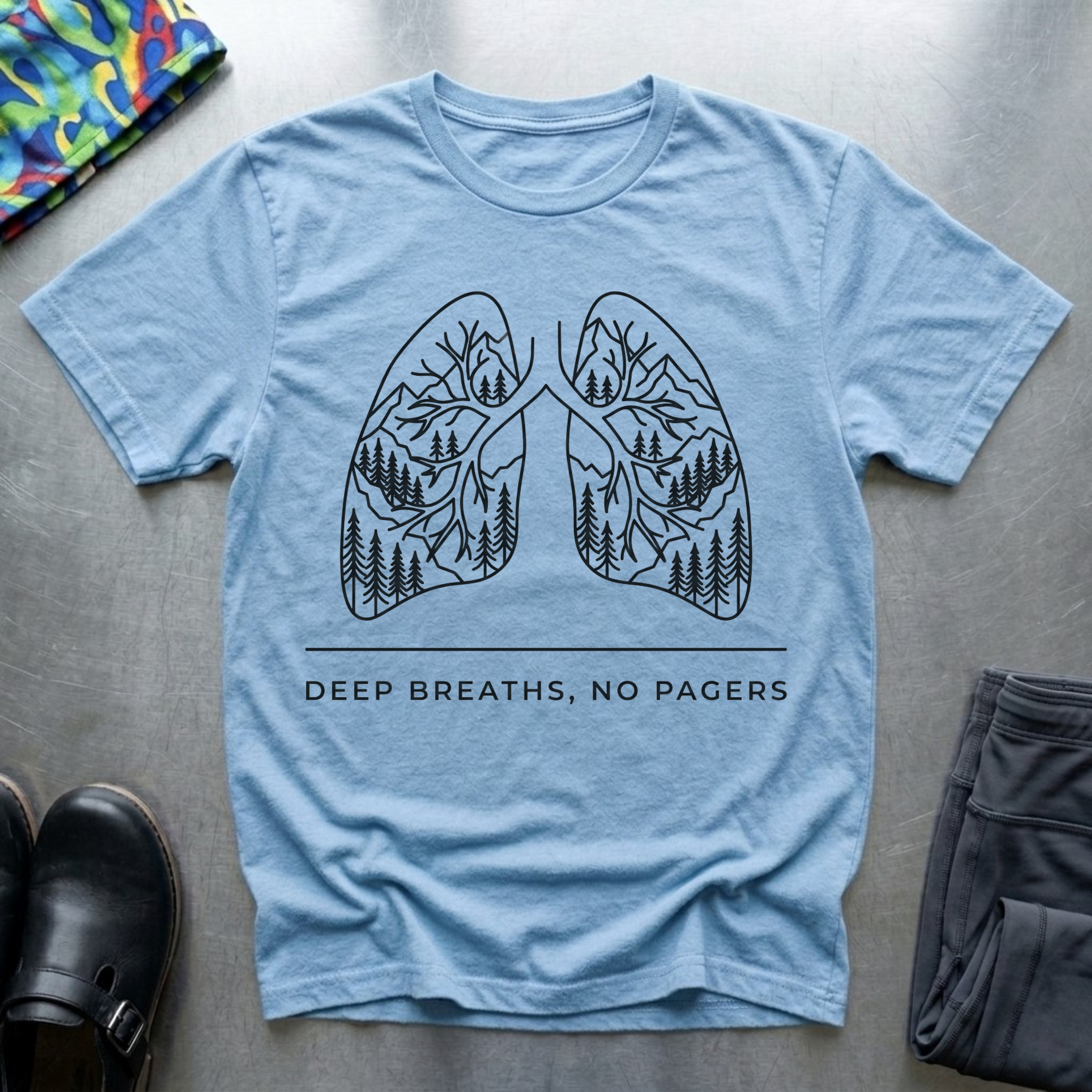 Deep Breaths, No Pagers T-Shirt