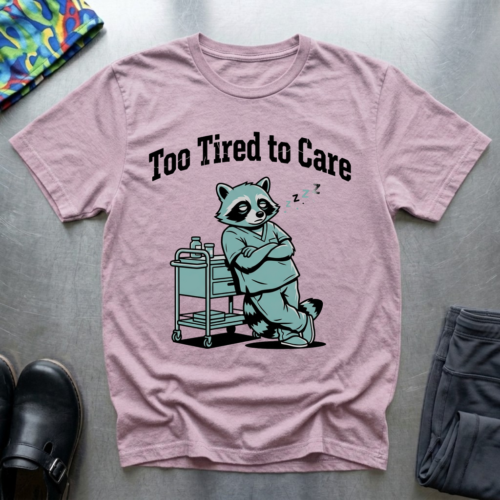 Too Tired To Care 3 T-Shirt