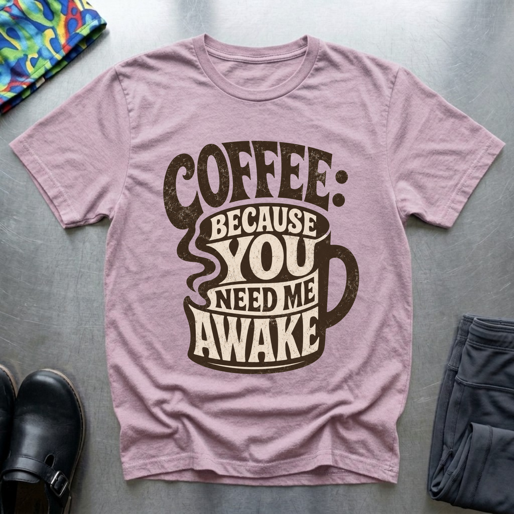 Coffee: Because You Need Me Awake T-Shirt