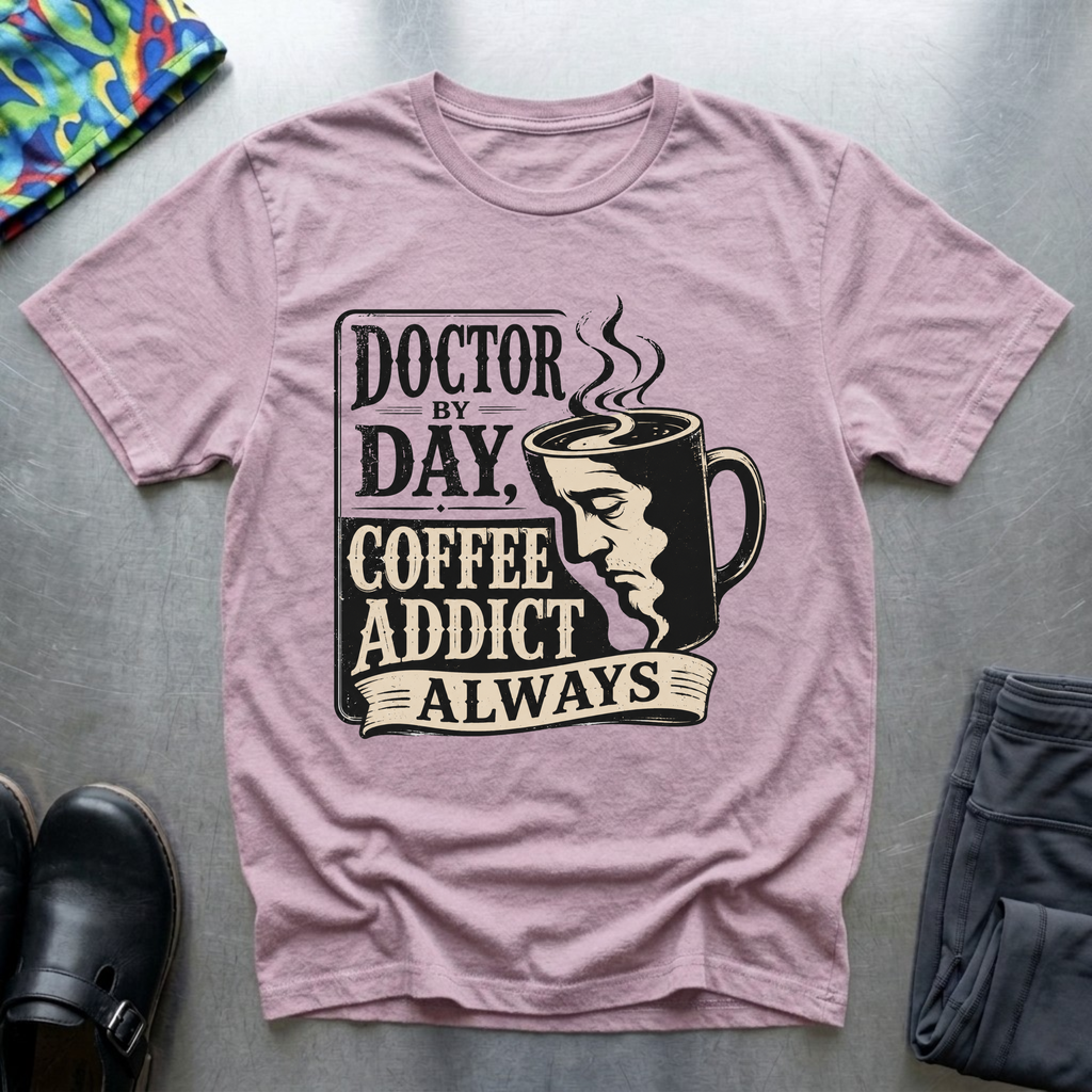 Doctor By Day, Coffee Addict Always T-Shirt