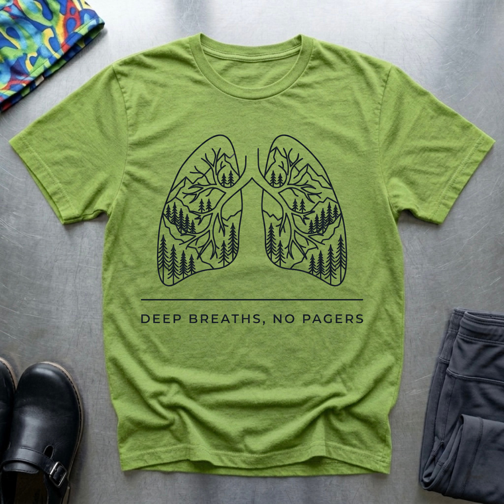 Deep Breaths, No Pagers T-Shirt