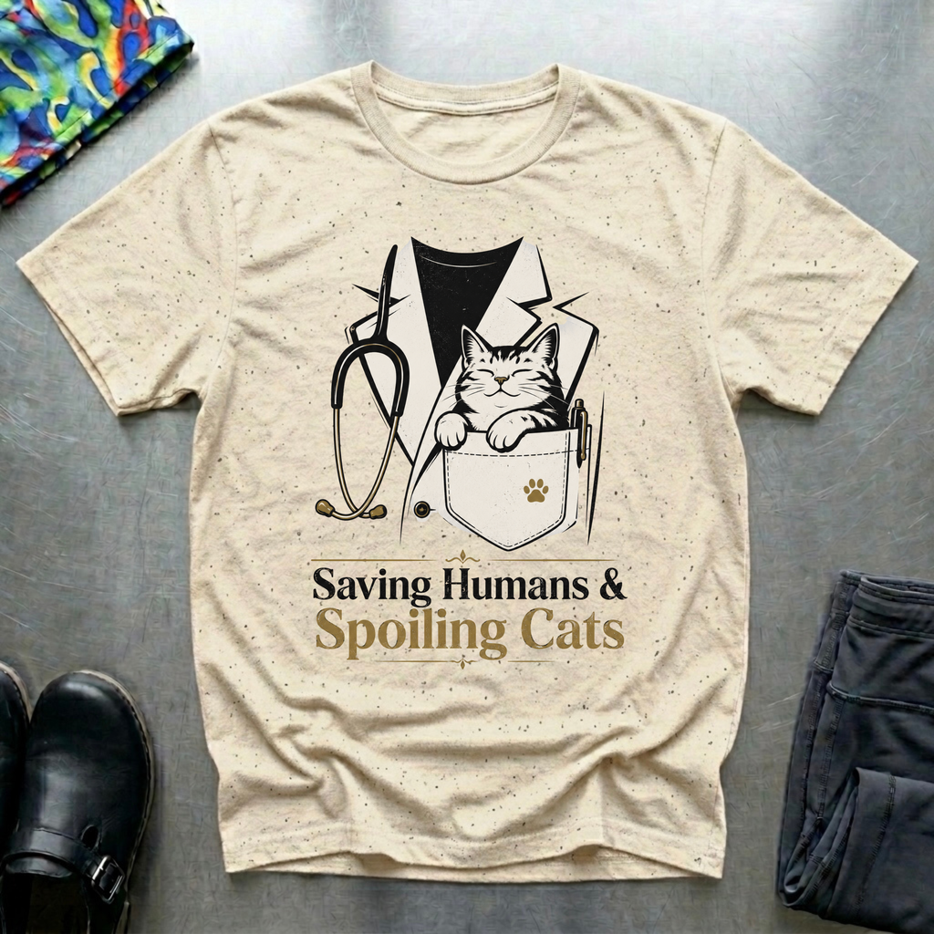 Saving Humans & Spoiling Cats T-Shirt