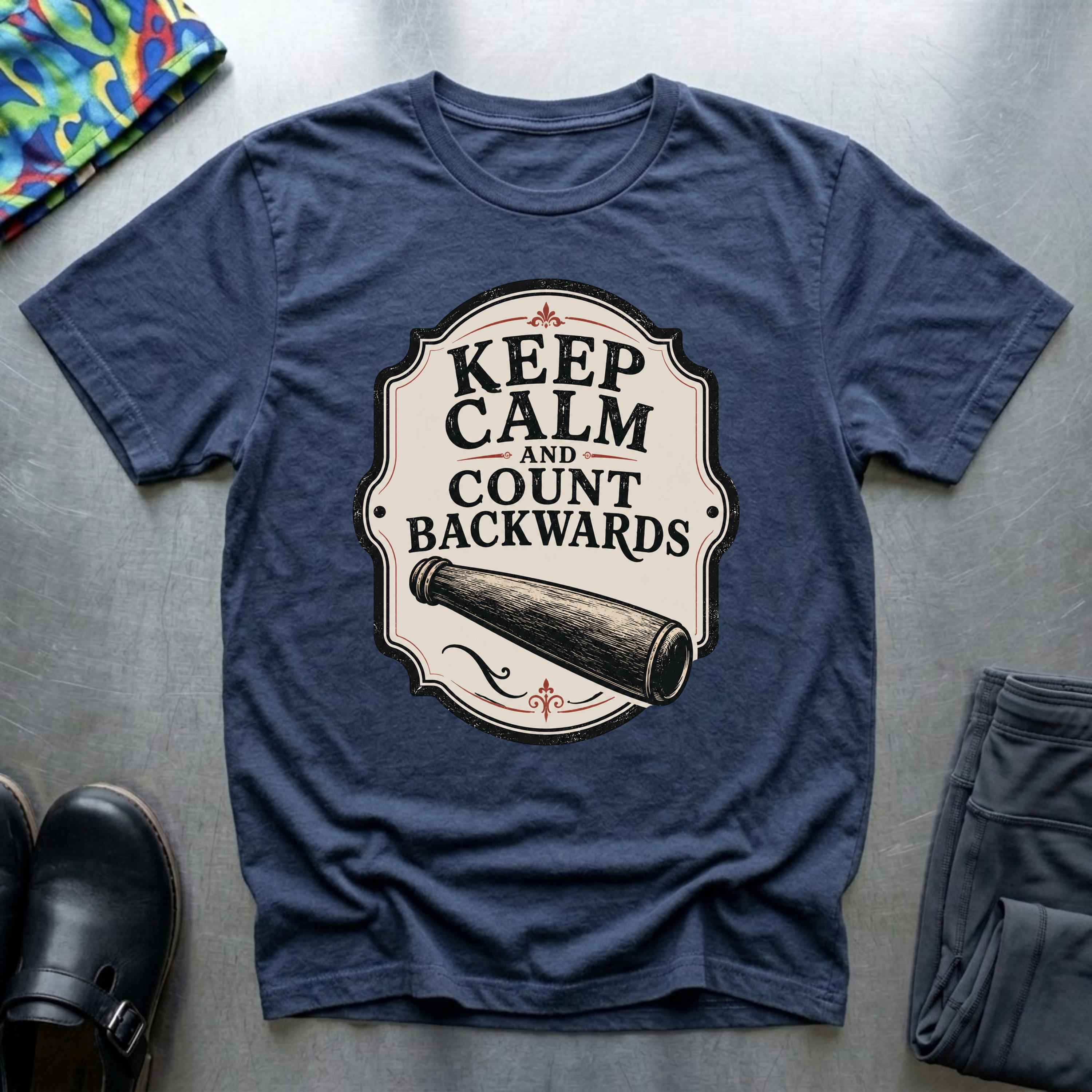 Keep Calm and Count Backwards T-Shirt