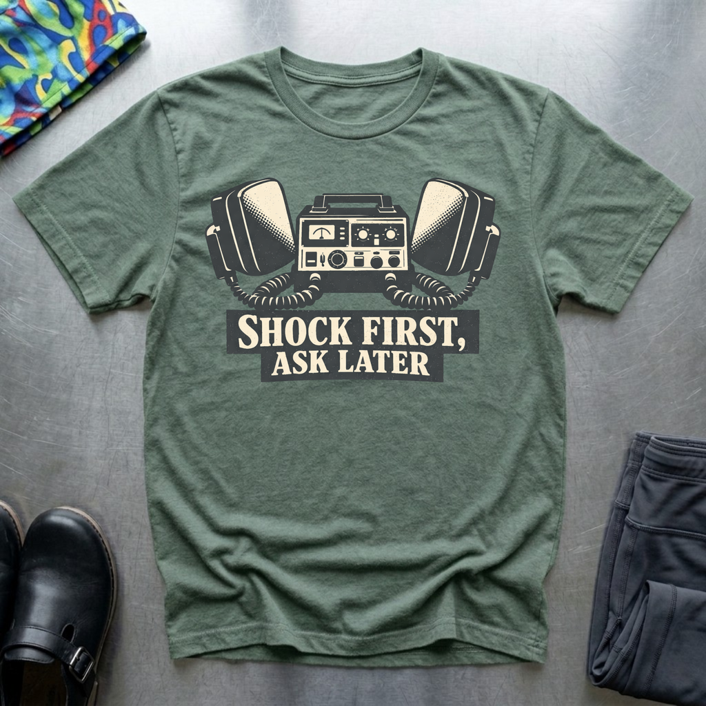 Shock First, Ask Later T-Shirt