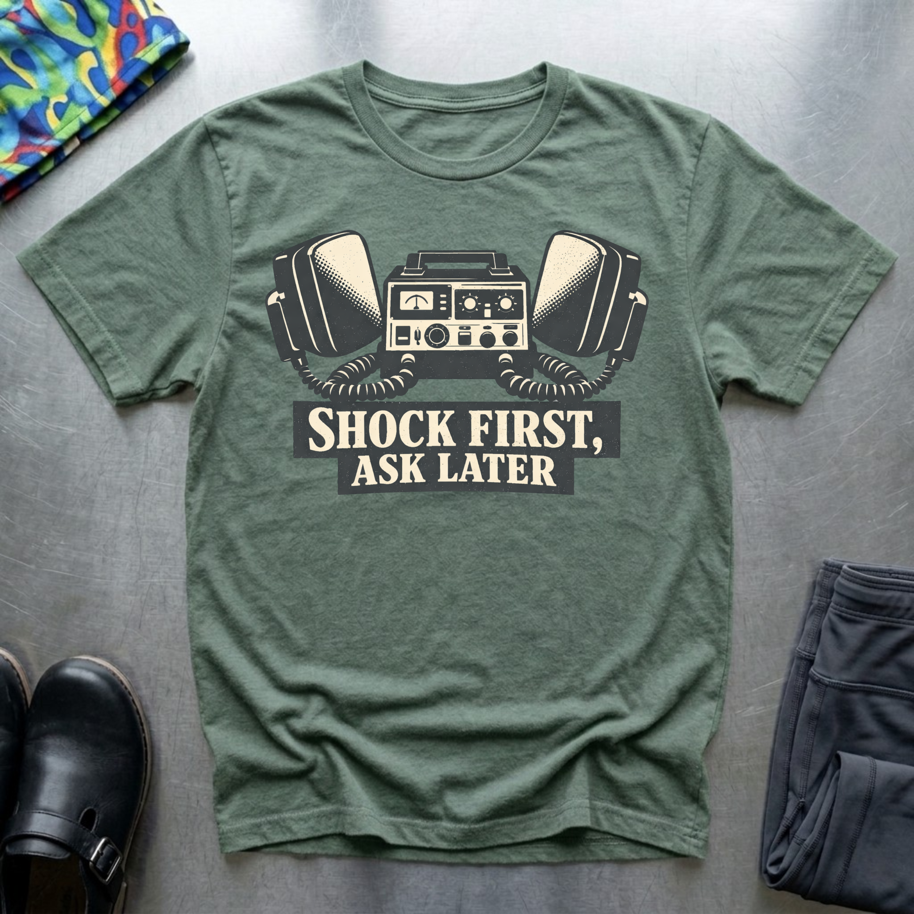 Shock First, Ask Later T-Shirt