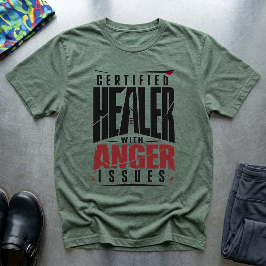 Certified Healer With Anger Issues T-Shirt