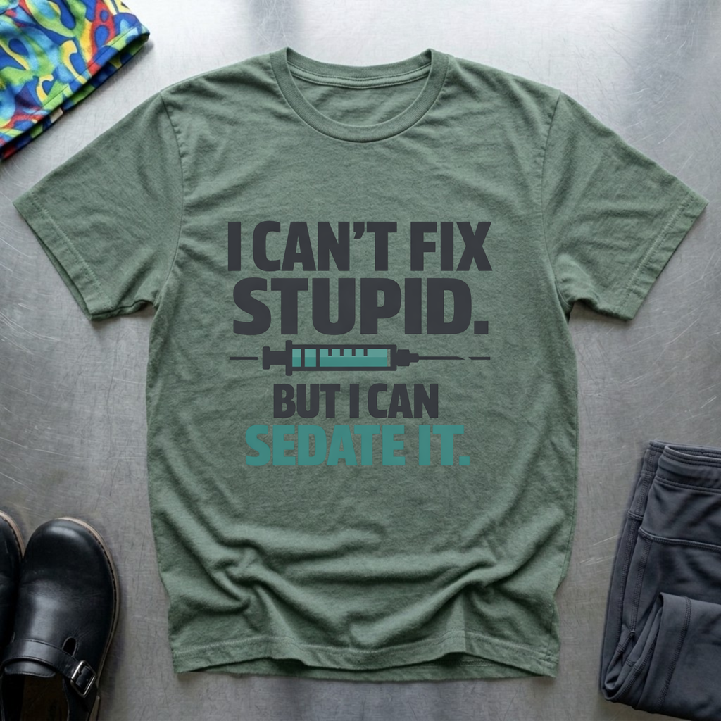 I can’t fix stupid, but I can sedate it T-Shirt