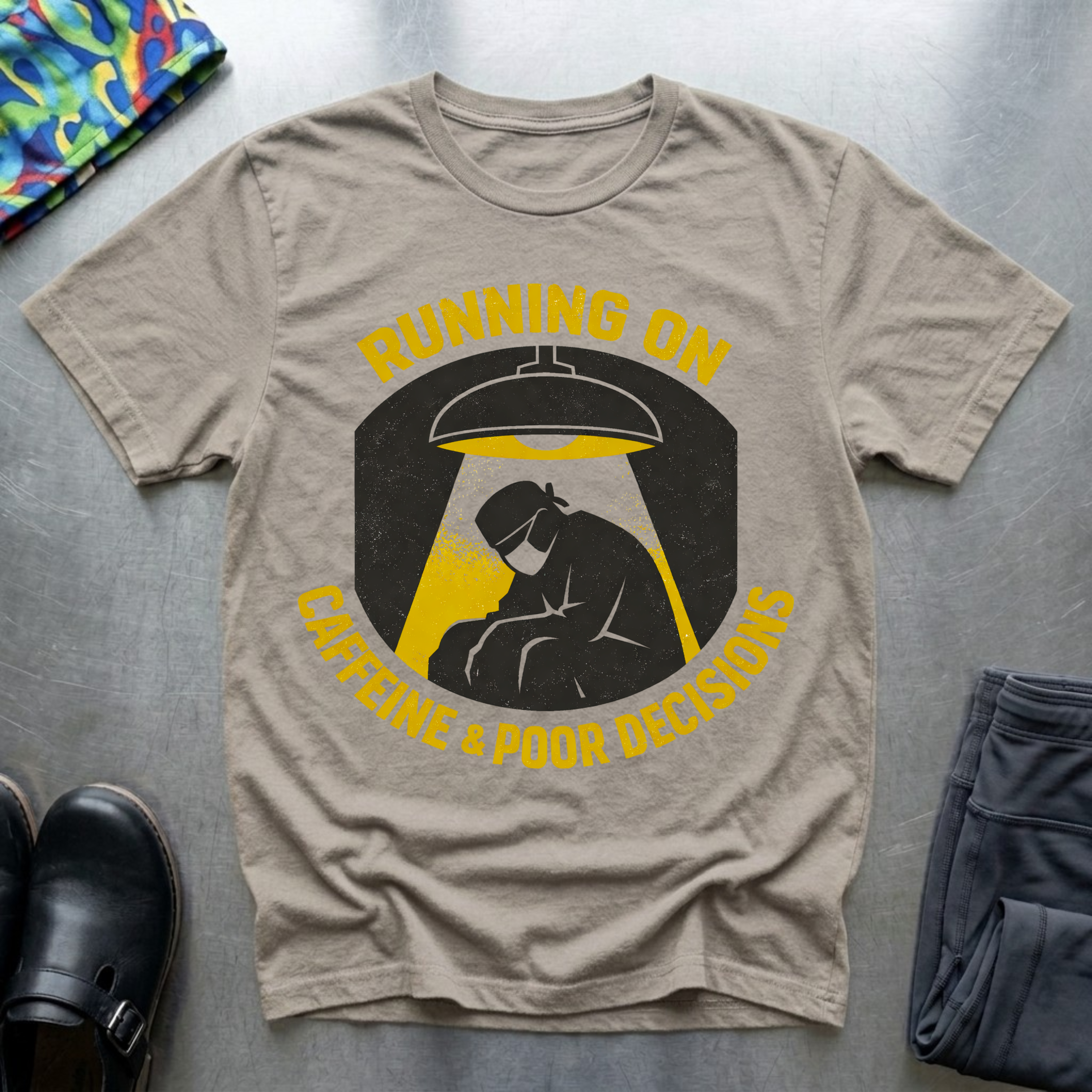 Running On Caffeine And Poor Decisions T-Shirt