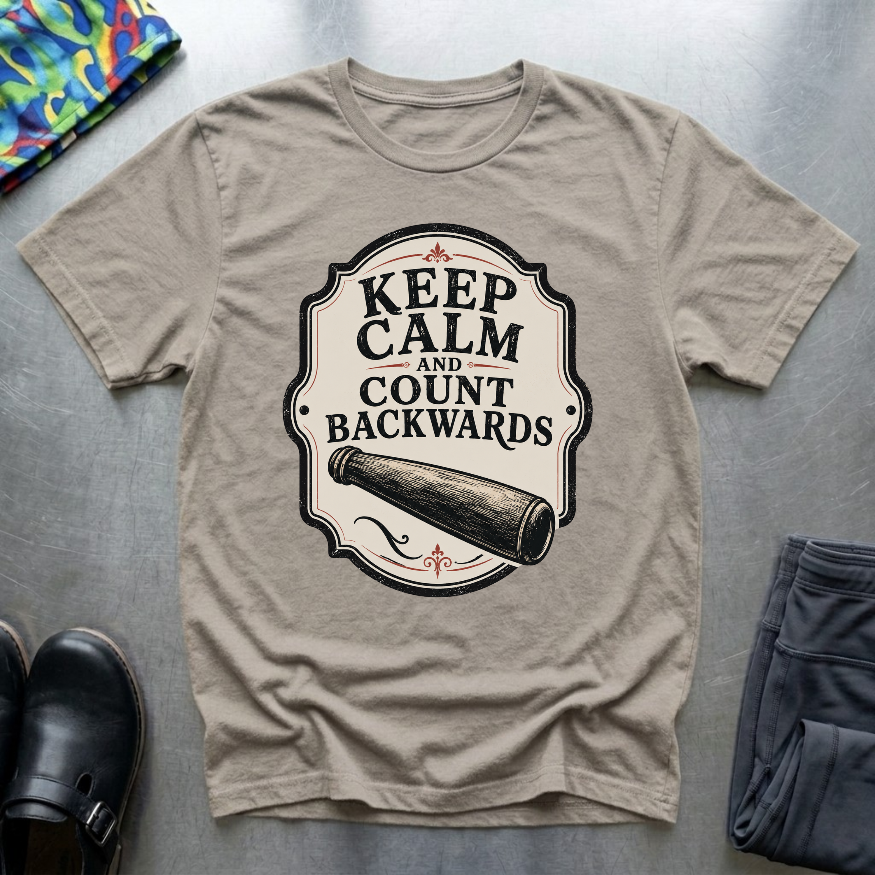 Keep Calm and Count Backwards T-Shirt