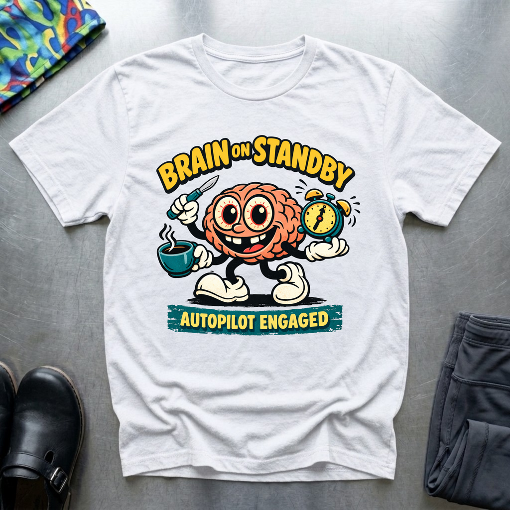 Brain on standby, autopilot engaged T-Shirt