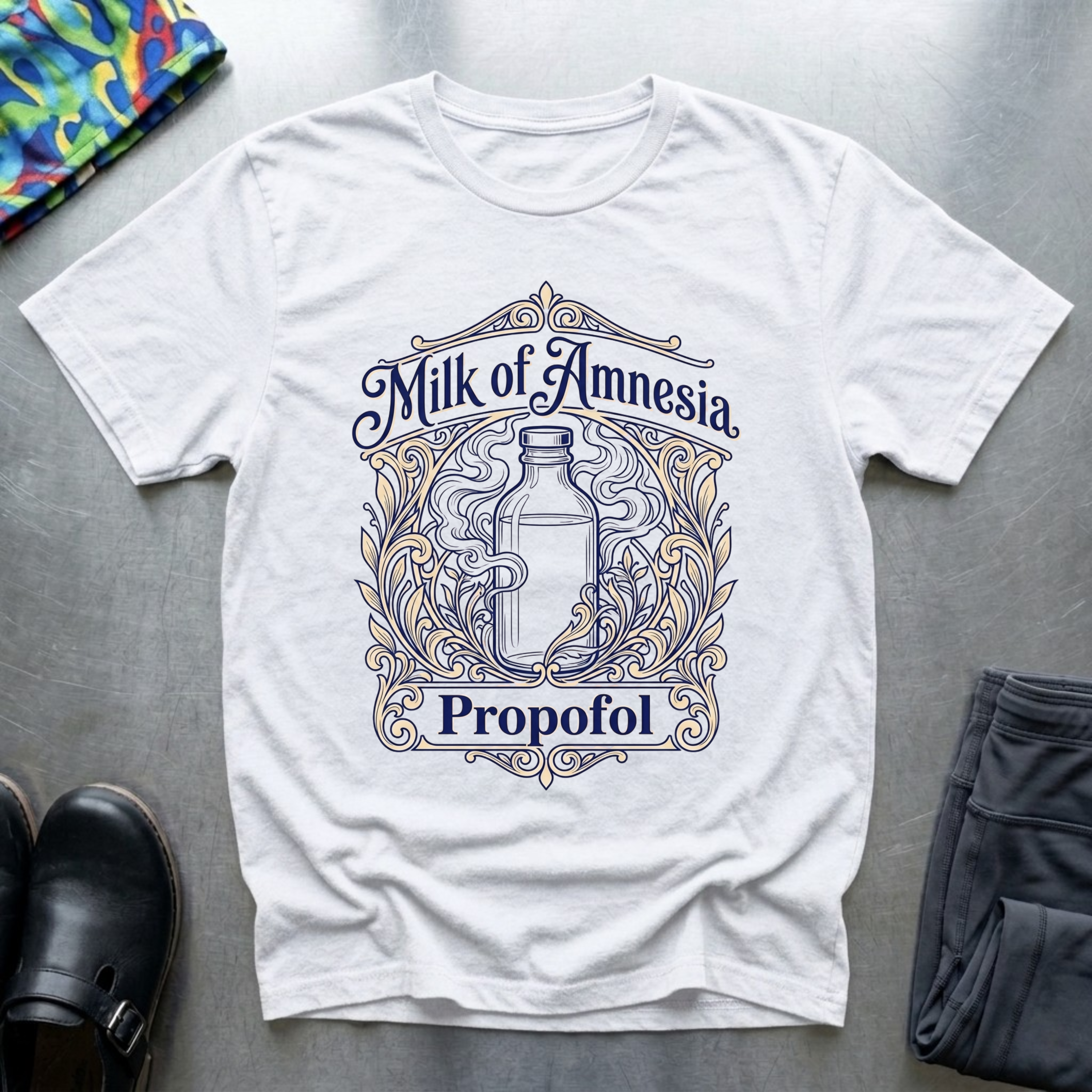 Milk of amnesia, propofol T-Shirt