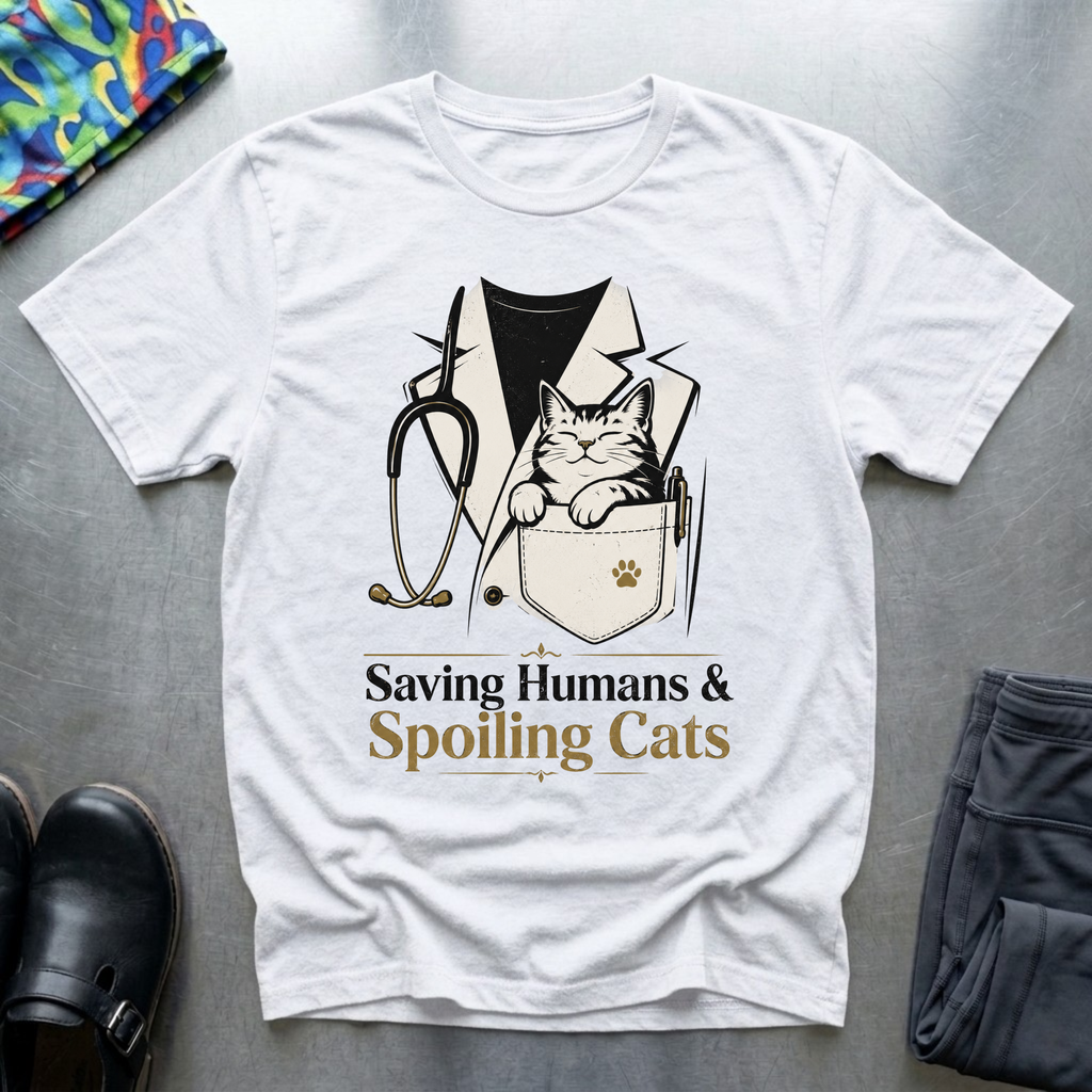 Saving Humans & Spoiling Cats T-Shirt