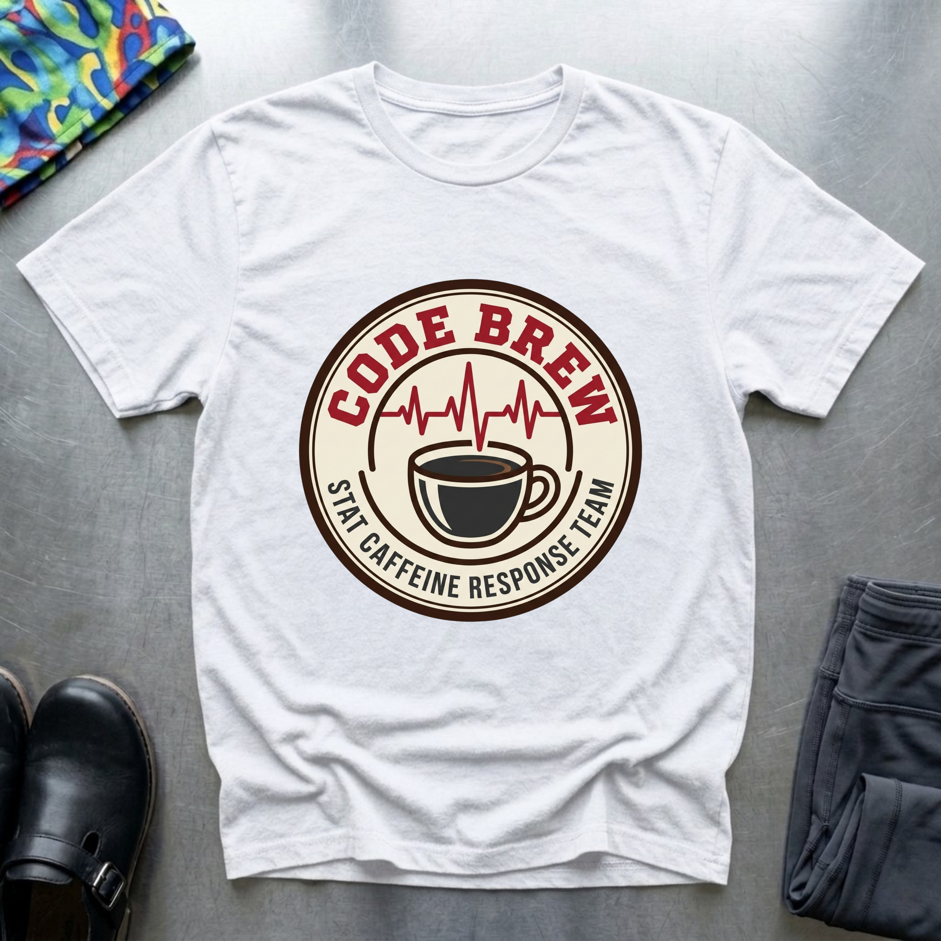 Code brew, stat caffeine response team T-Shirt