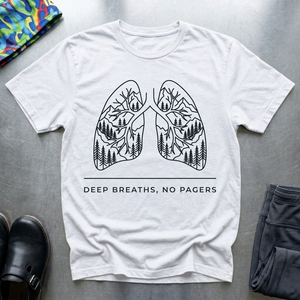 Deep Breaths, No Pagers T-Shirt