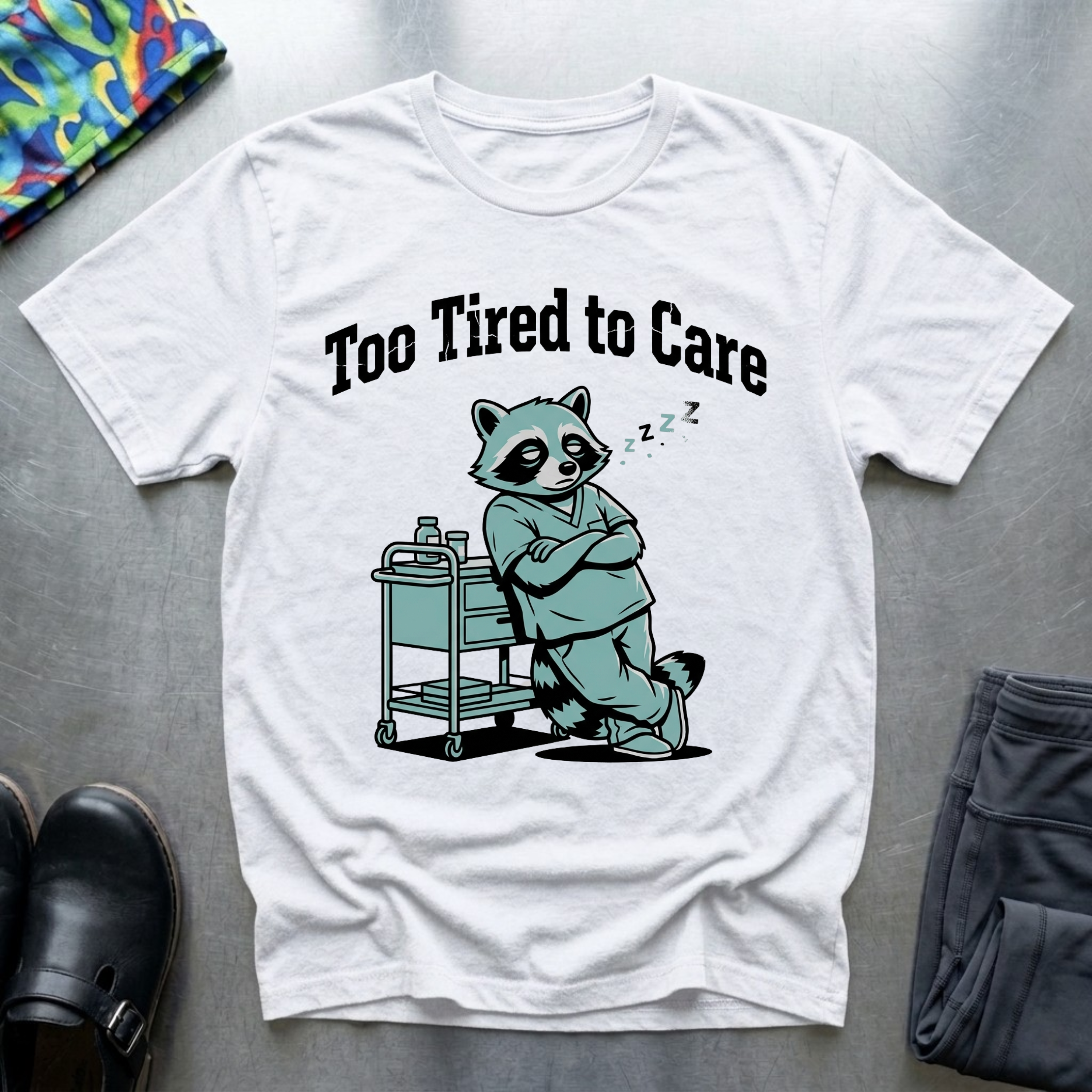 Too Tired To Care 3 T-Shirt