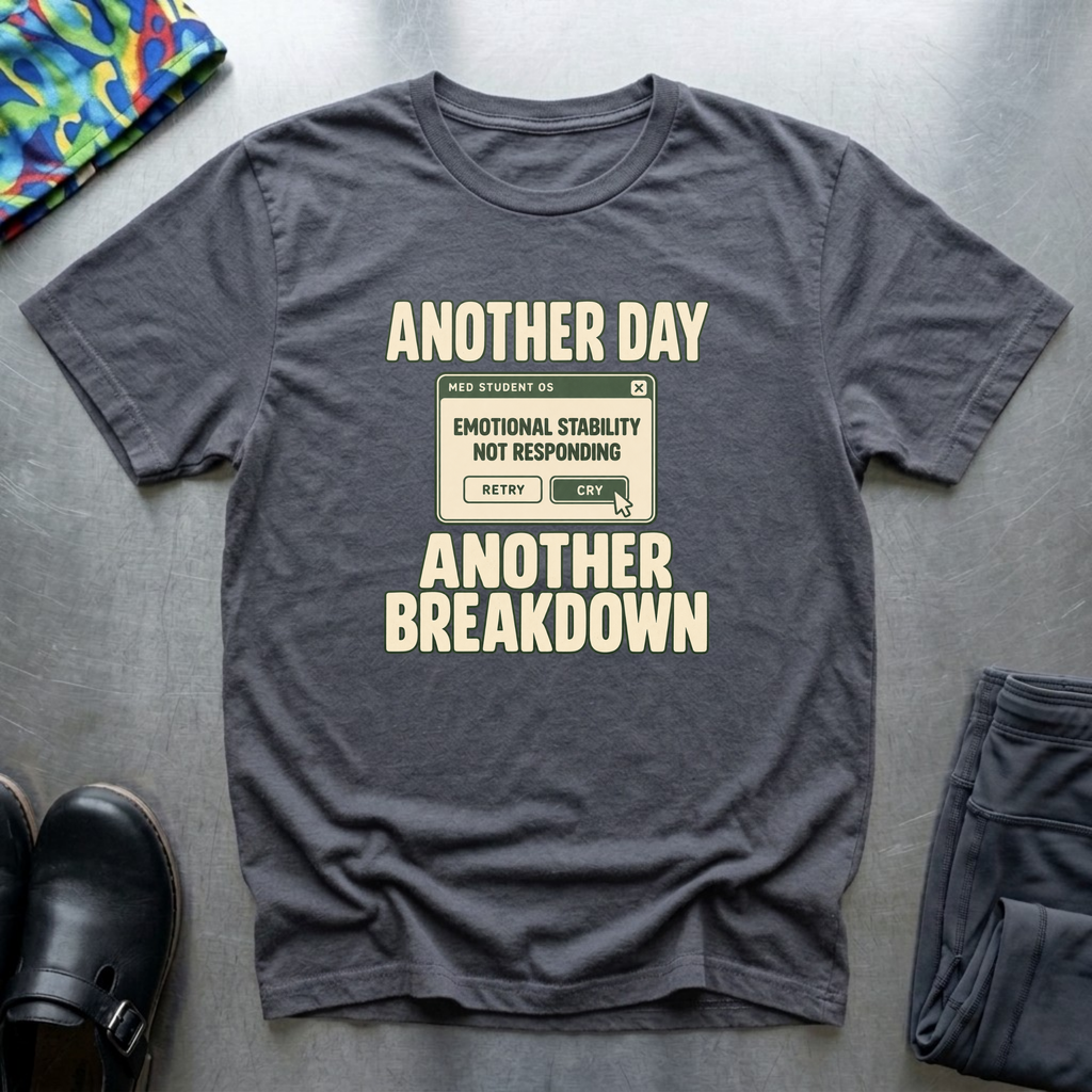 Another Day, Another Breakdown T-Shirt — Charcoal
