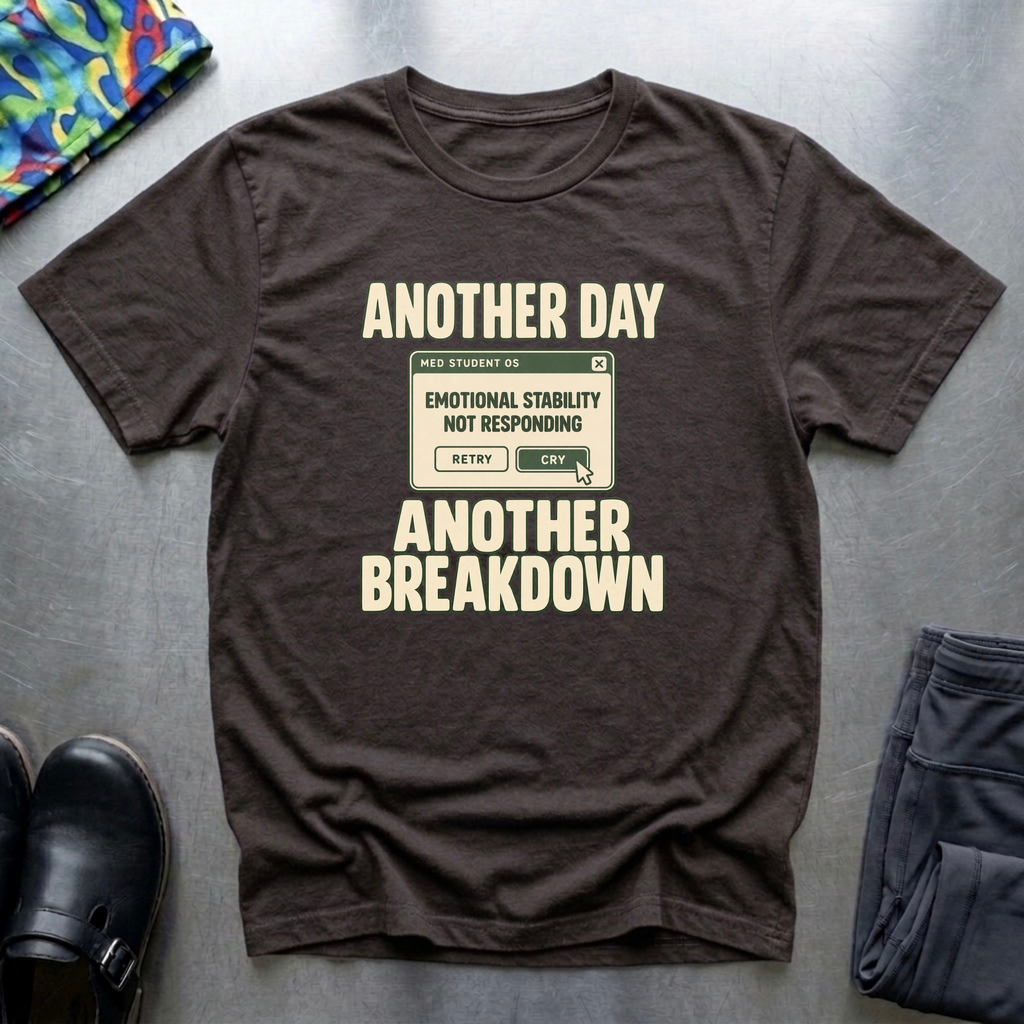 Another Day, Another Breakdown T-Shirt — Dark Chocolate