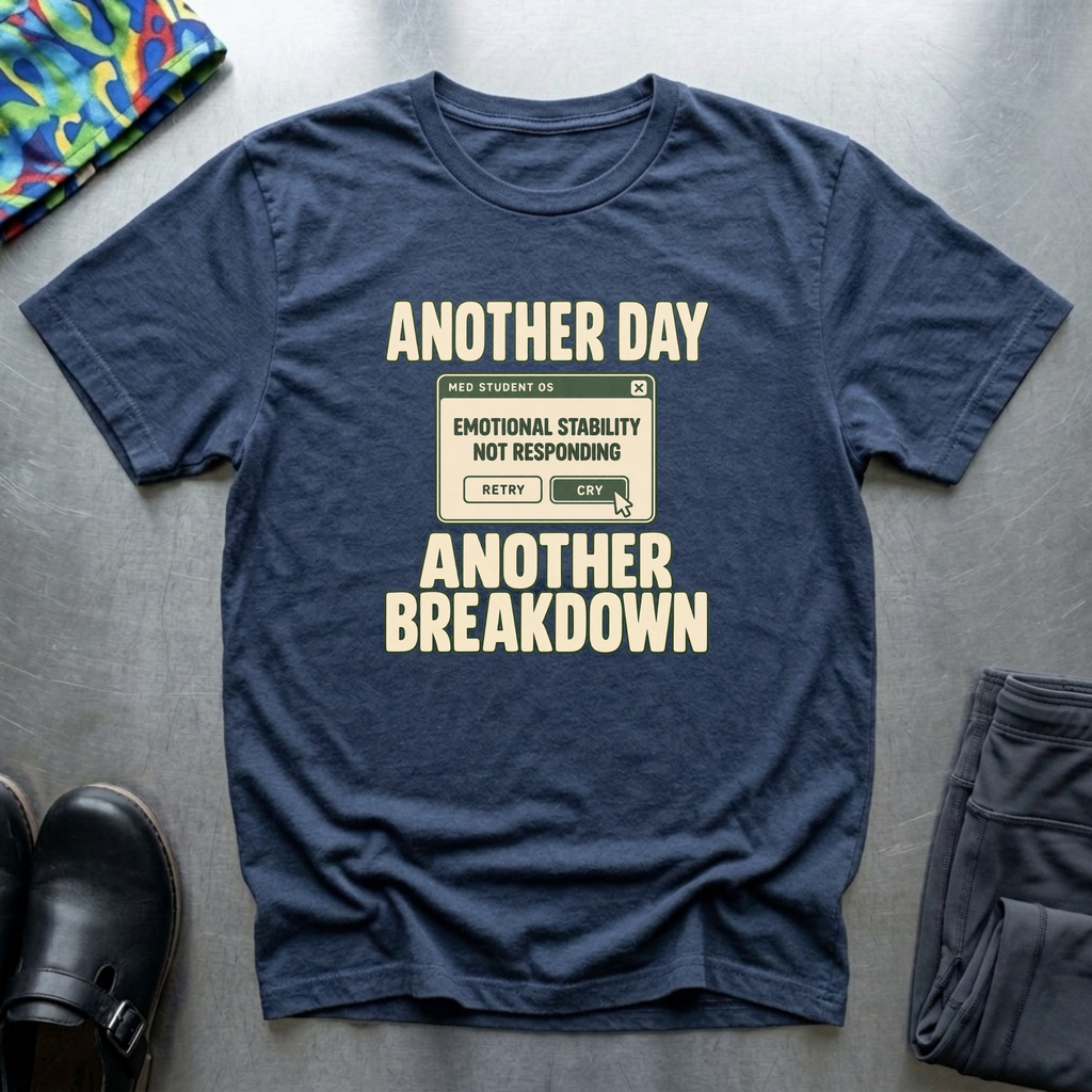 Another Day, Another Breakdown T-Shirt — Navy