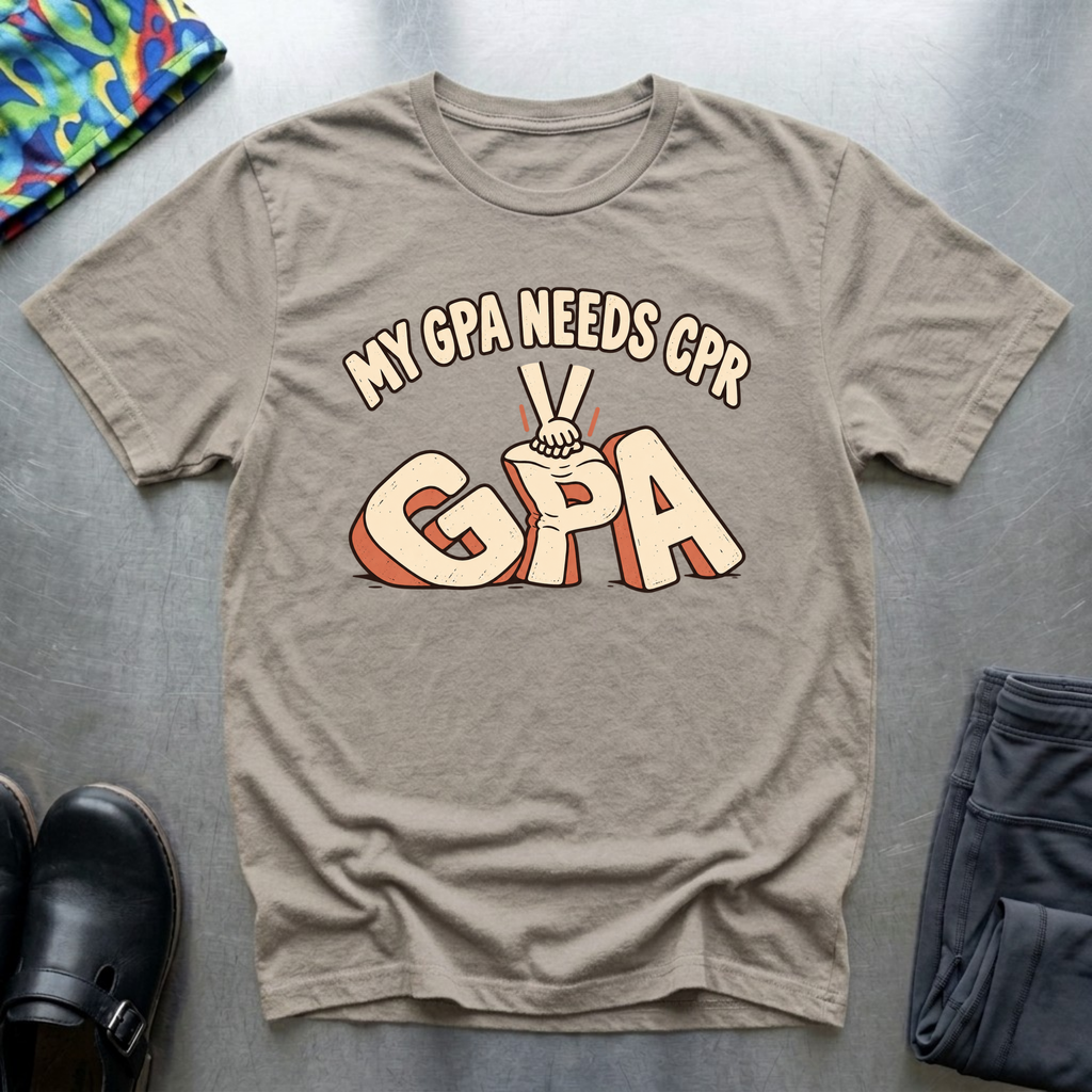 My GPA Needs CPR T-Shirt — Sand