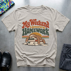 My Weekend is Sponsored By Homework T-Shirt — Ice Grey
