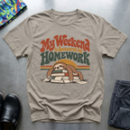 My Weekend is Sponsored By Homework T-Shirt — Sand